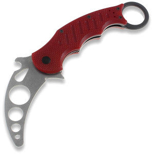 Fox Knives Karambit Fine Edge Folding Training Knife Red