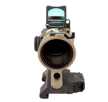 TRIJICON ACOG 4X32 FLAT DARK EARTH SCOPE, DUAL ILLUMINATION GREEN CROSSHAIR RETICLE W/ 3.25 MOA RMR TYPE 2 SIGHT