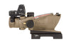 TRIJICON ACOG 4X32 FLAT DARK EARTH SCOPE, DUAL ILLUMINATION GREEN CROSSHAIR RETICLE W/ 3.25 MOA RMR TYPE 2 SIGHT